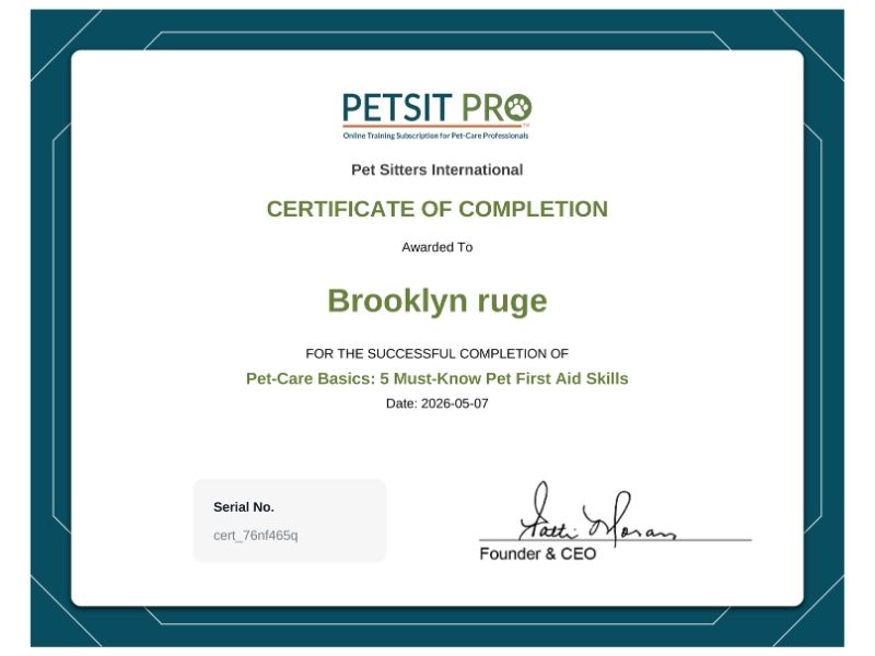 Brooklyn Ruge - Pet-Care Basics 5 Must-Know Pet First Aid Skills Brooklyn Ruge - Pet-Care Basics 5 Must-Know Pet First Aid Skills
